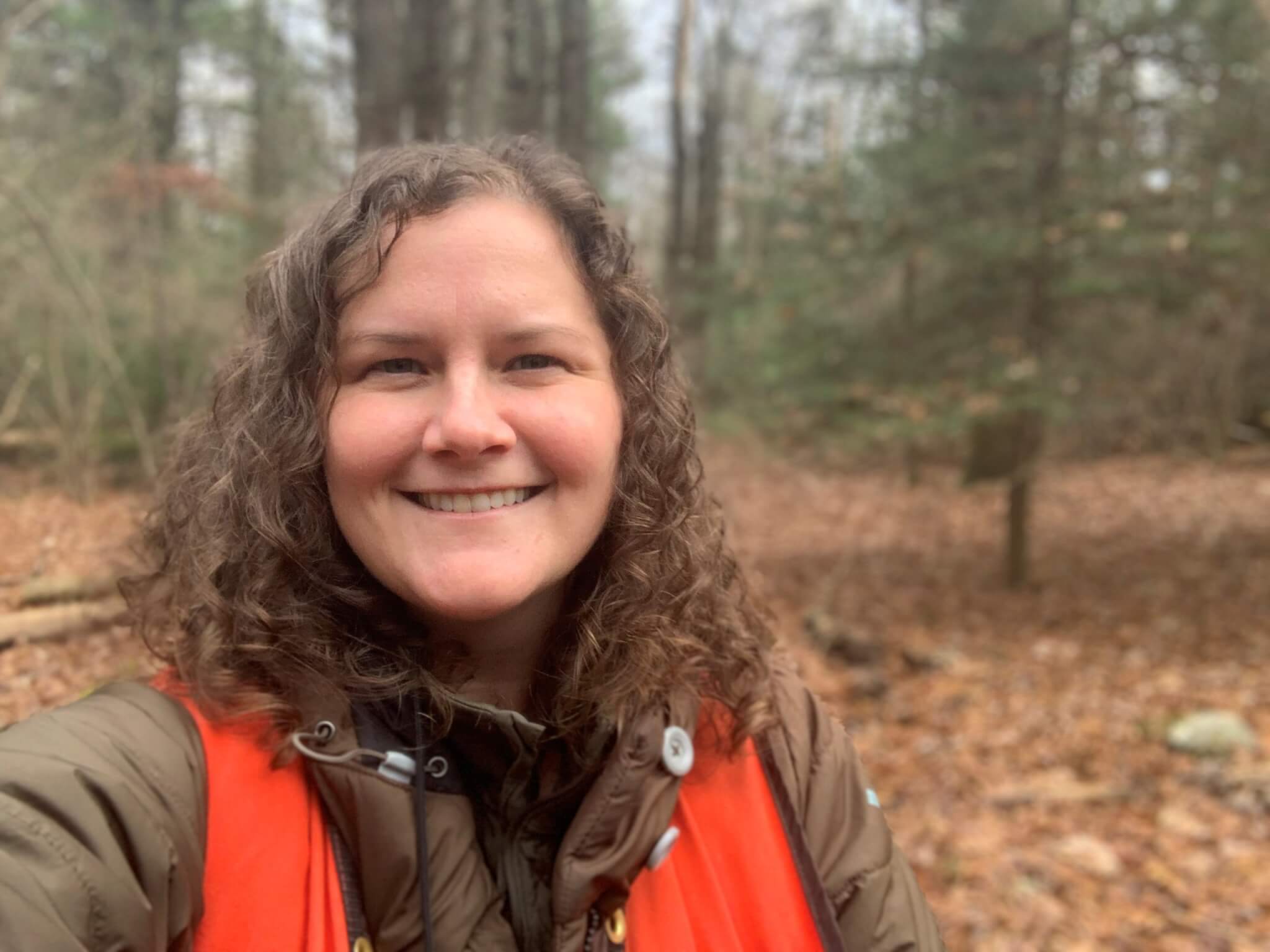 woman in woods